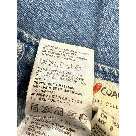 H&M X Coachella Women’s 8 Floral Embroidered Denim Skirt Cotton - Picture 8 of 8